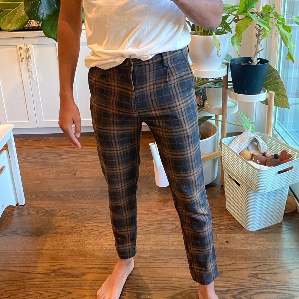 Brown plaid pants vintage
